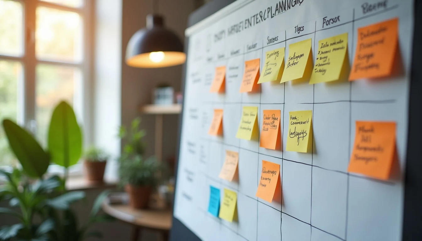 SEO içerik takvimi planlama tahtası ve performans metrikleri