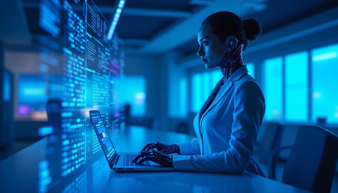 Yapay zekayı temsil eden dijital agent görseli