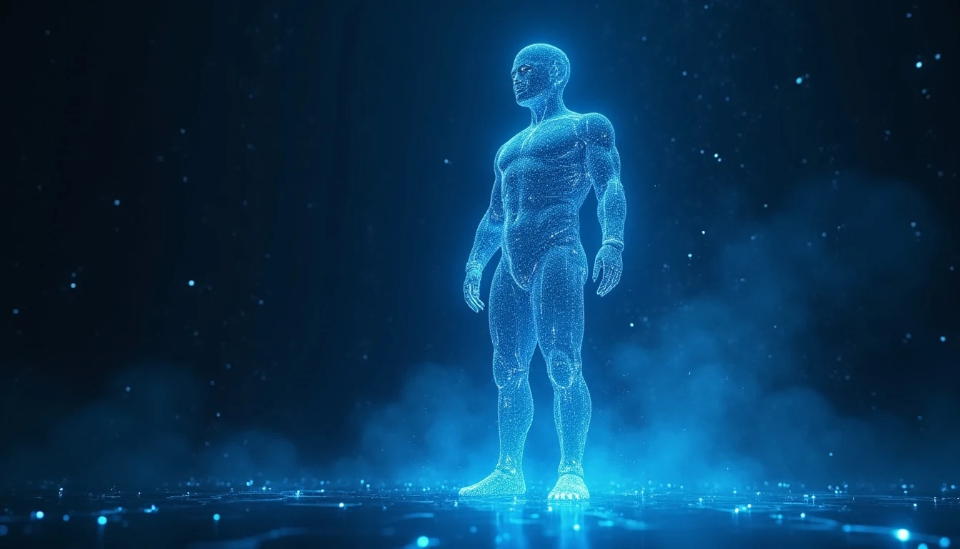 Yapay zekanın gücünü temsil eden premium sinematik görsel